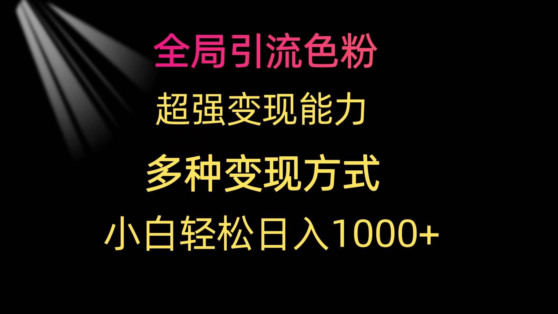 全局引流色粉 超强变现能力 多种变现方式 小白轻松日入1000+ - 维兴科技-维兴科技