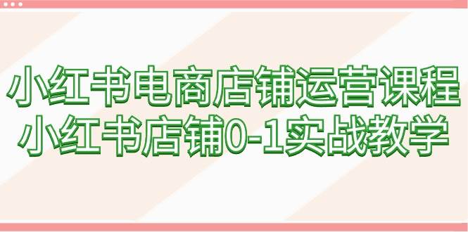 小红书电商店铺运营课程，小红书店铺0-1实战教学（60节课） - 维兴科技-维兴科技