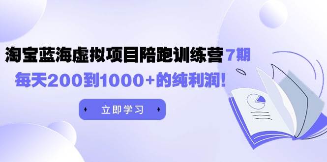 黄岛主《淘宝蓝海虚拟项目陪跑训练营7期》每天200到1000+的纯利润 - 维兴科技-维兴科技