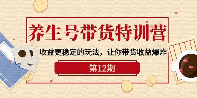 养生号带货特训营【12期】收益更稳定的玩法，让你带货收益爆炸-9节直播课 - 维兴科技-维兴科技