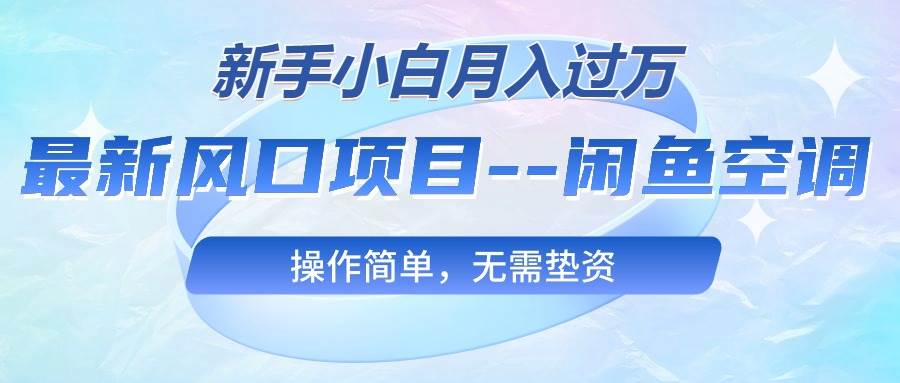最新风口项目—闲鱼空调，新手小白月入过万，操作简单，无需垫资 - 维兴科技-维兴科技
