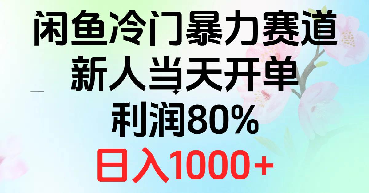 2024闲鱼冷门暴力赛道，新人当天开单，利润80%，日入1000+ - 维兴科技-维兴科技
