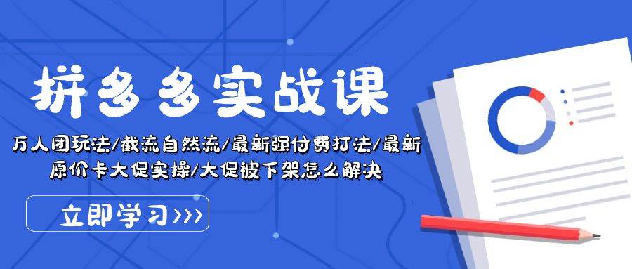 拼多多·实战课：万人团玩法/截流自然流/最新强付费打法/最新原价卡大促.. - 维兴科技-维兴科技