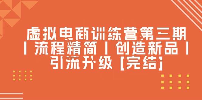 虚拟电商训练营第三期丨流程精简丨创造新品丨引流升级 [完结] - 维兴科技-维兴科技