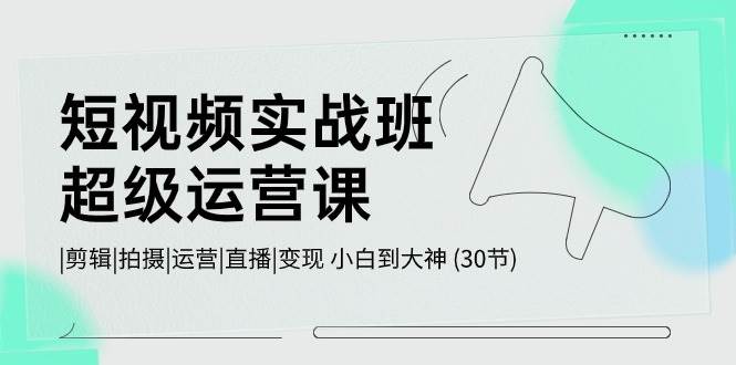 短视频实战班-超级运营课，|剪辑|拍摄|运营|直播|变现 小白到大神 (30节) - 维兴科技-维兴科技