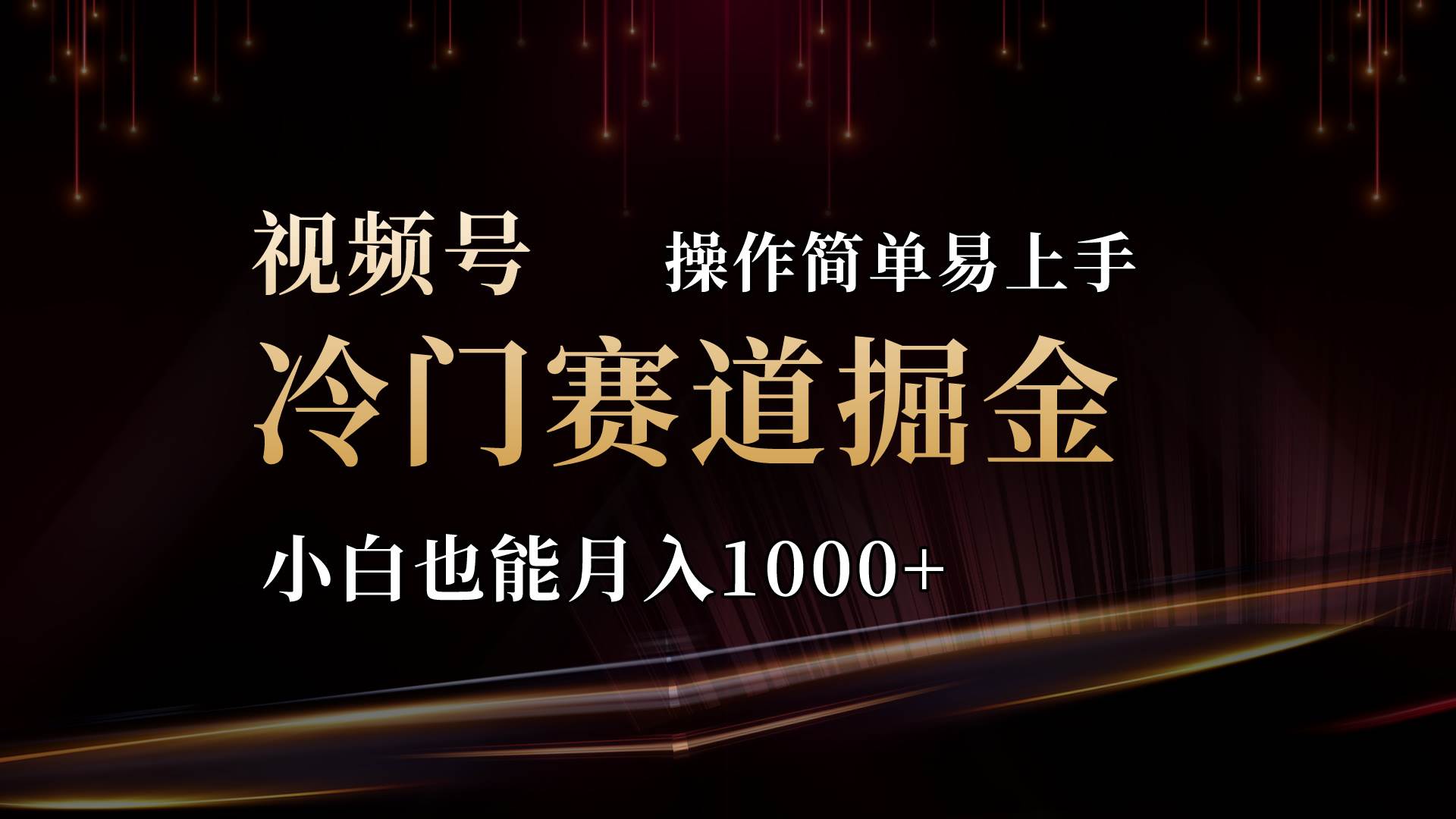 2024视频号三国冷门赛道掘金，操作简单轻松上手，小白也能月入1000+ - 维兴科技-维兴科技