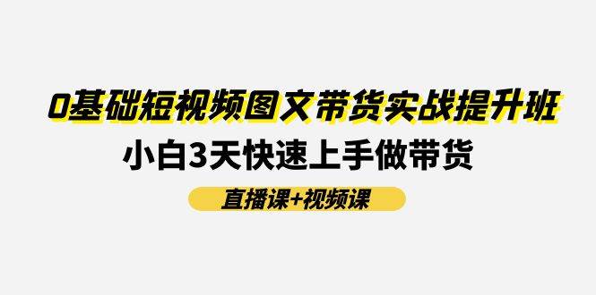 0基础短视频图文带货实战提升班(直播课+视频课)：小白3天快速上手做带货 - 维兴科技-维兴科技