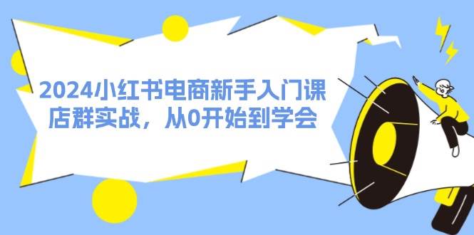 2024小红书电商新手入门课，店群实战，从0开始到学会（31节） - 维兴科技-维兴科技