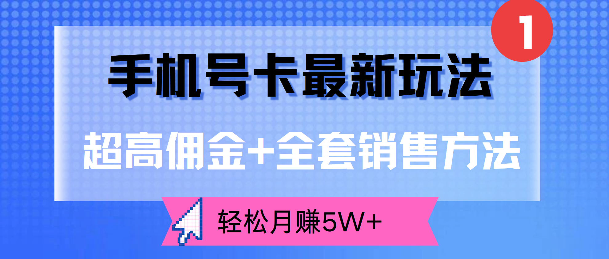 超高佣金+全套销售方法，手机号卡最新玩法，轻松月赚5W+ - 维兴科技-维兴科技