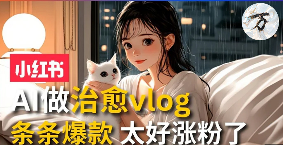 AI治愈系vlog动画视频，小红书7天 涨粉破千，商单报价1500+，0成本制作，日入2000+，有手就会  - 维兴科技-维兴科技