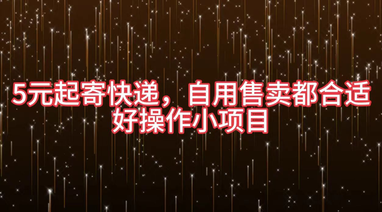 5元起寄快递，自用售卖都合适，好操作小项目 - 维兴科技-维兴科技
