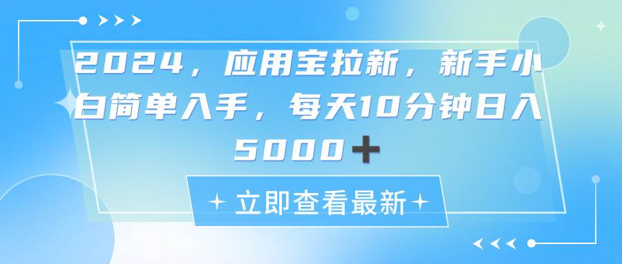 2024应用宝拉新，真正的蓝海项目，每天动动手指，日入5000+ - 维兴科技-维兴科技