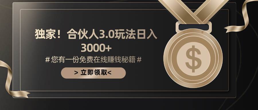 游戏合伙人3.0，日入3000+，无限扩大的蓝海项目 - 维兴科技-维兴科技