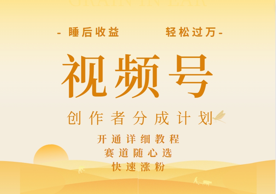 详解视频号创作者分成计划，暴力起号，可同步多平台，实现睡后收入2W+，看懂即可操作！ - 维兴科技-维兴科技