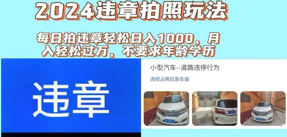 2024违章拍照新玩法，推广躺赚+拍照赚钱双模式，日入1000+ - 维兴科技-维兴科技