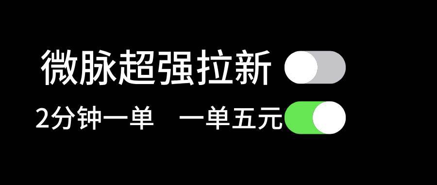 微脉超强拉新， 两分钟1单， 一单利润5块，适合小白 - 维兴科技-维兴科技