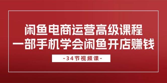 闲鱼电商运营高级课程，一部手机学会闲鱼开店赚钱（34节课） - 维兴科技-维兴科技