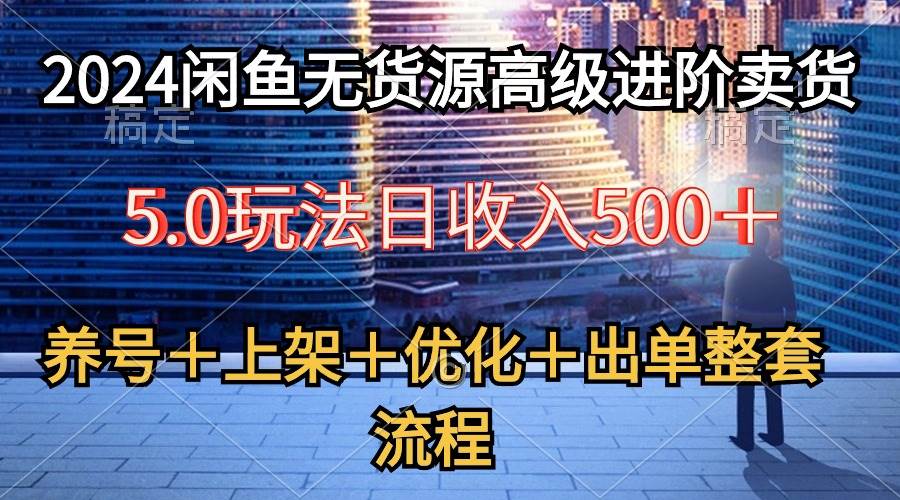 2024闲鱼无货源高级进阶卖货5.0，养号＋选品＋上架＋优化＋出单整套流程 - 维兴科技-维兴科技