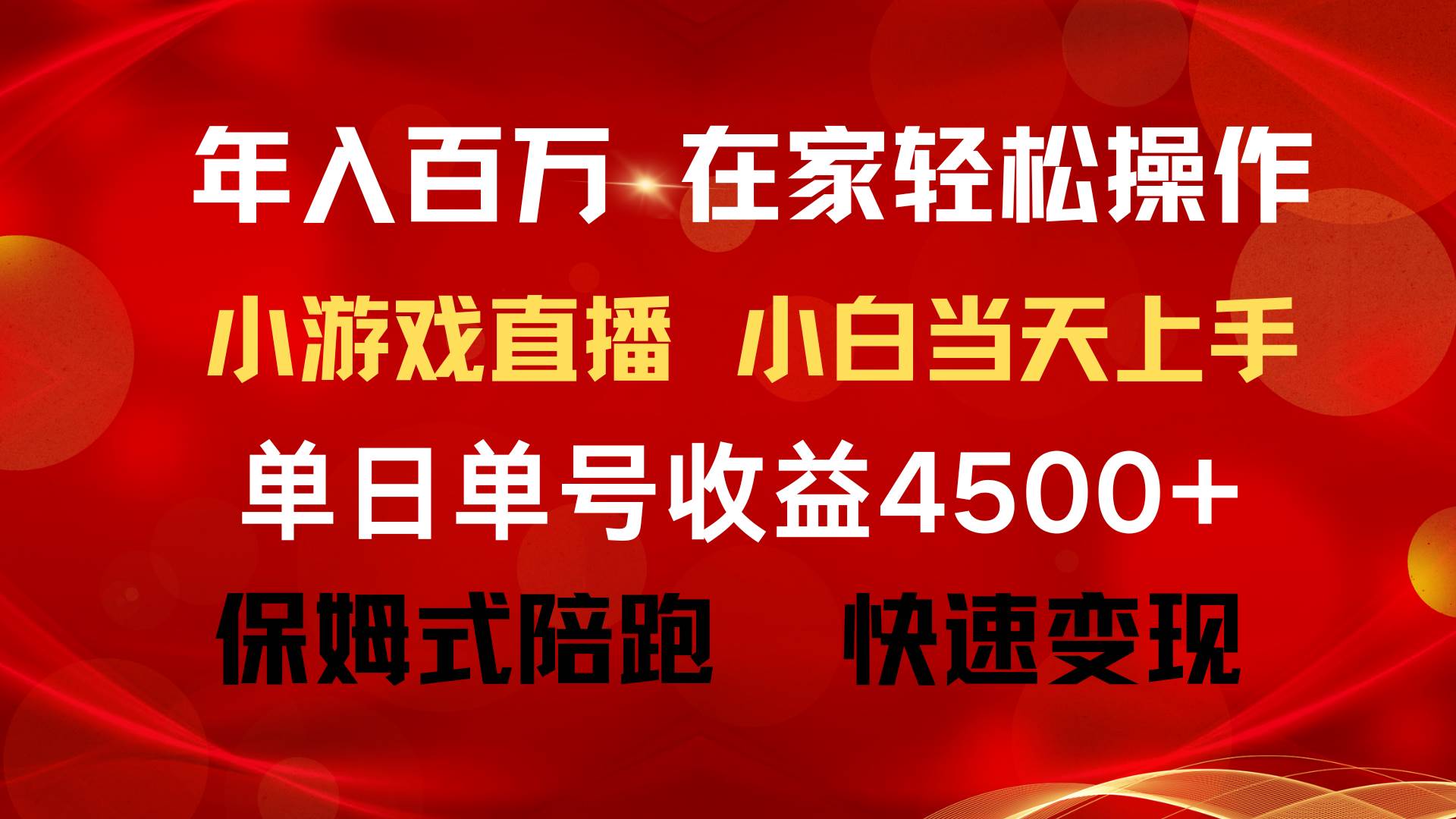 年入百万 普通人翻身项目 ，月收益15万+，不用露脸只说话直播找茬类小游… - 维兴科技-维兴科技