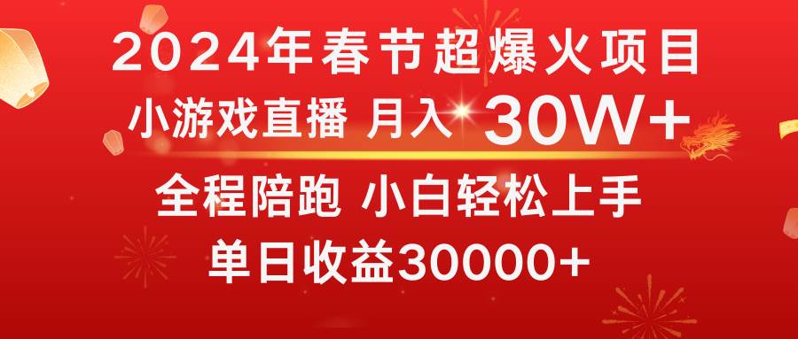 龙年2024过年期间，最爆火的项目 抓住机会 普通小白如何逆袭一个月收益30W+ - 维兴科技-维兴科技