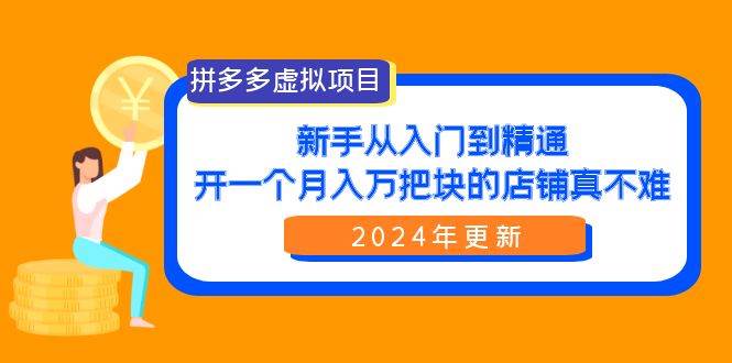 拼多多虚拟项目：入门到精通，开一个月入万把块的店铺 真不难（24年更新） - 维兴科技-维兴科技