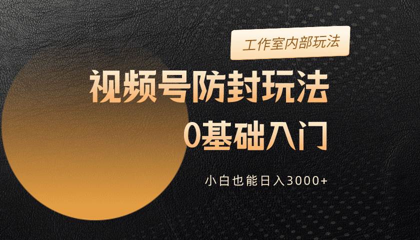 2024视频号升级防封玩法，零基础入门，小白也能日入3000+ - 维兴科技-维兴科技