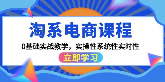 淘系电商课程，0基础实战教学，实操性系统性实时性（15节课） - 维兴科技-维兴科技