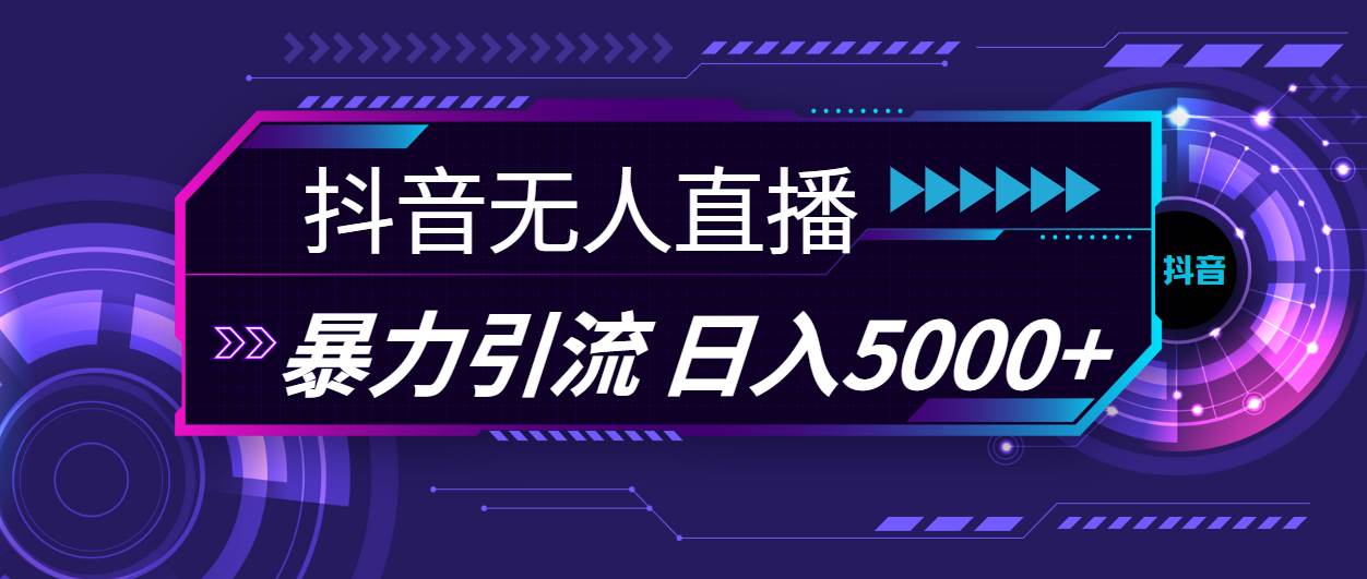 抖音无人直播，暴利引流，日入5000+ - 维兴科技-维兴科技