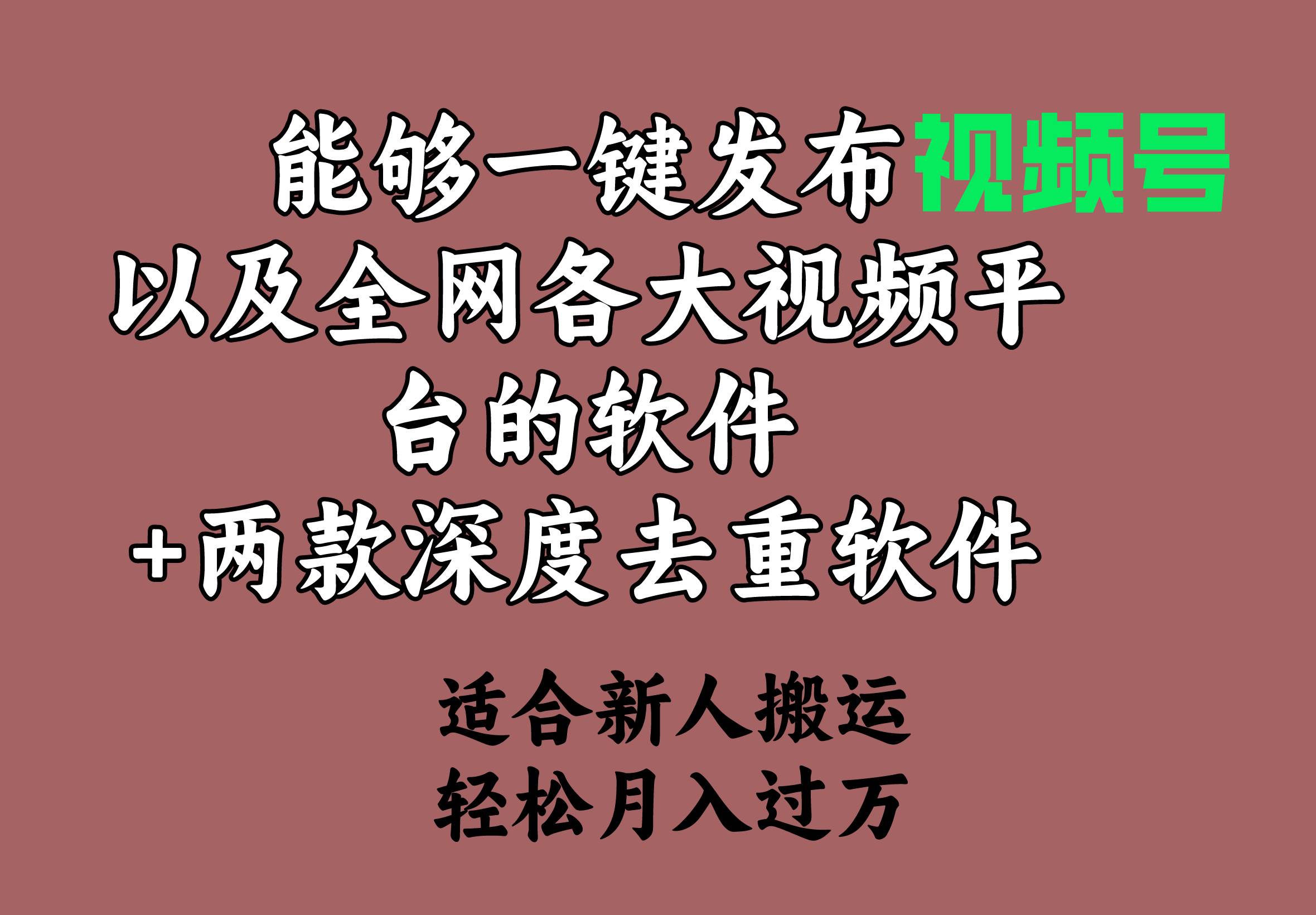 能够一键发布视频号以及全网各大视频平台的软件+两款深度去重软件 适合… - 维兴科技-维兴科技