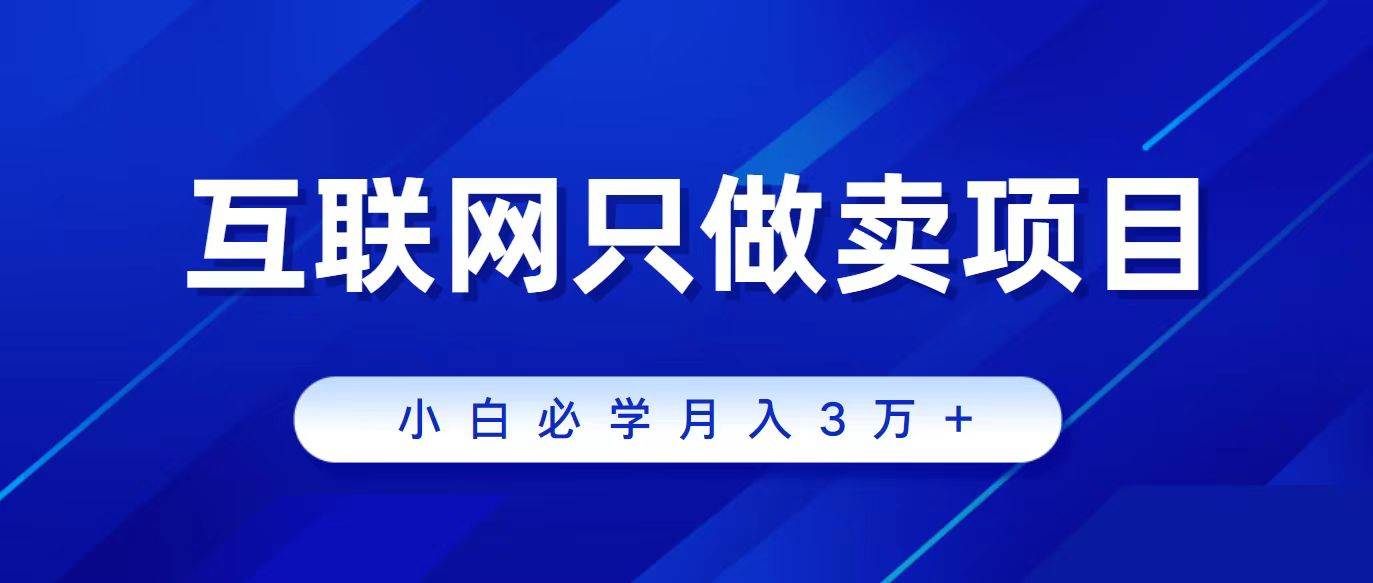 互联网的尽头就是卖项目，被割过韭菜的兄弟们必看！轻松月入三万以上！ - 维兴科技-维兴科技