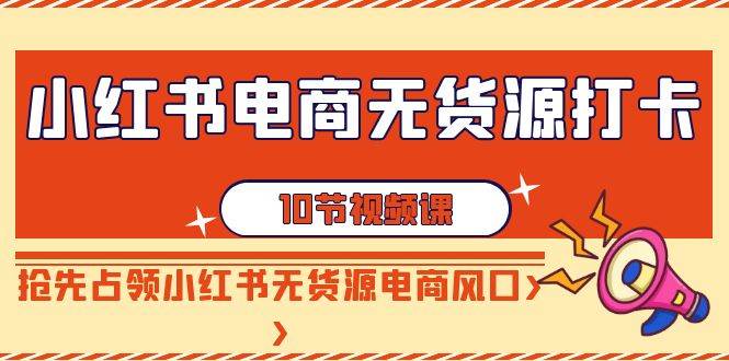 小红书电商-无货源打卡，抢先占领小红书无货源电商风口（10节课） - 维兴科技-维兴科技