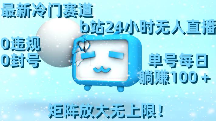 最新冷门赛道，b站24小时无人直播，0违规0封号，单号每日躺赚100＋，矩阵放大无上限！ - 维兴科技-维兴科技