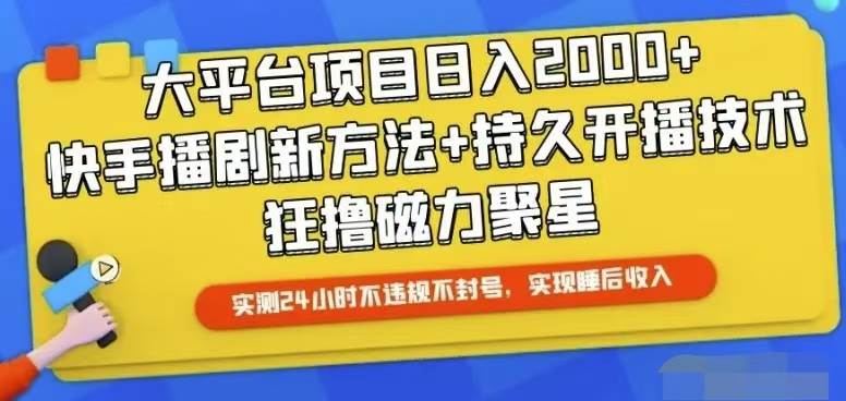 快手24小时无人直播，真正实现睡后收益 - 维兴科技-维兴科技