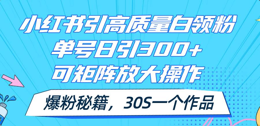 小红书引高质量白领粉，单号日引300+，可放大操作，爆粉秘籍！30s一个作品 - 维兴科技-维兴科技