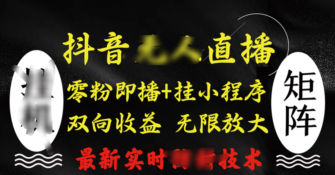 抖音无人直播最新独家玩法，小雪花+撸音浪双向收益，可矩阵放大 - 维兴科技-维兴科技