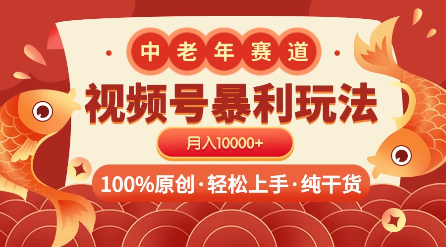 视频号暴力玩法 100%原创 小白轻松上手 可矩阵 月入10000+ - 维兴科技-维兴科技