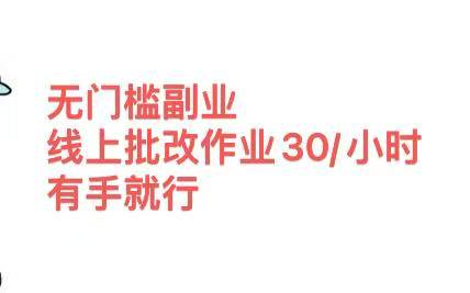 无门槛副业，线上批改作业30/小时 有手就行 - 维兴科技-维兴科技