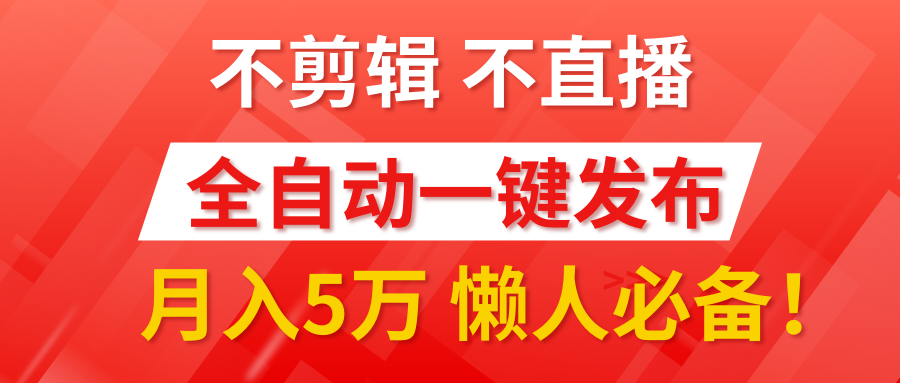 我出视频你来发，不剪辑，不直播。全自动一键代发，个位数播放都有收益！月入5万真轻松，懒人必备！ - 维兴科技-维兴科技