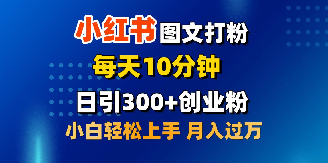 2月小红书图文打粉，每天10分钟，日引300+创业粉，小白轻松月入过万 - 维兴科技-维兴科技