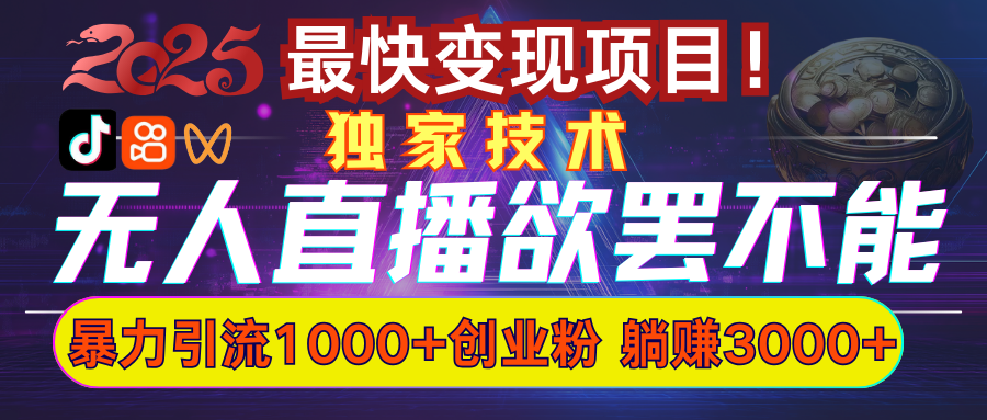 欲罢不能的无人直播引流，超暴力日引流1000+高质量精准创业粉 - 维兴科技-维兴科技