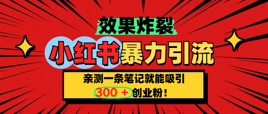 小红书炸裂玩法，亲测一条笔记就能吸引300+精准创业粉！ - 维兴科技-维兴科技