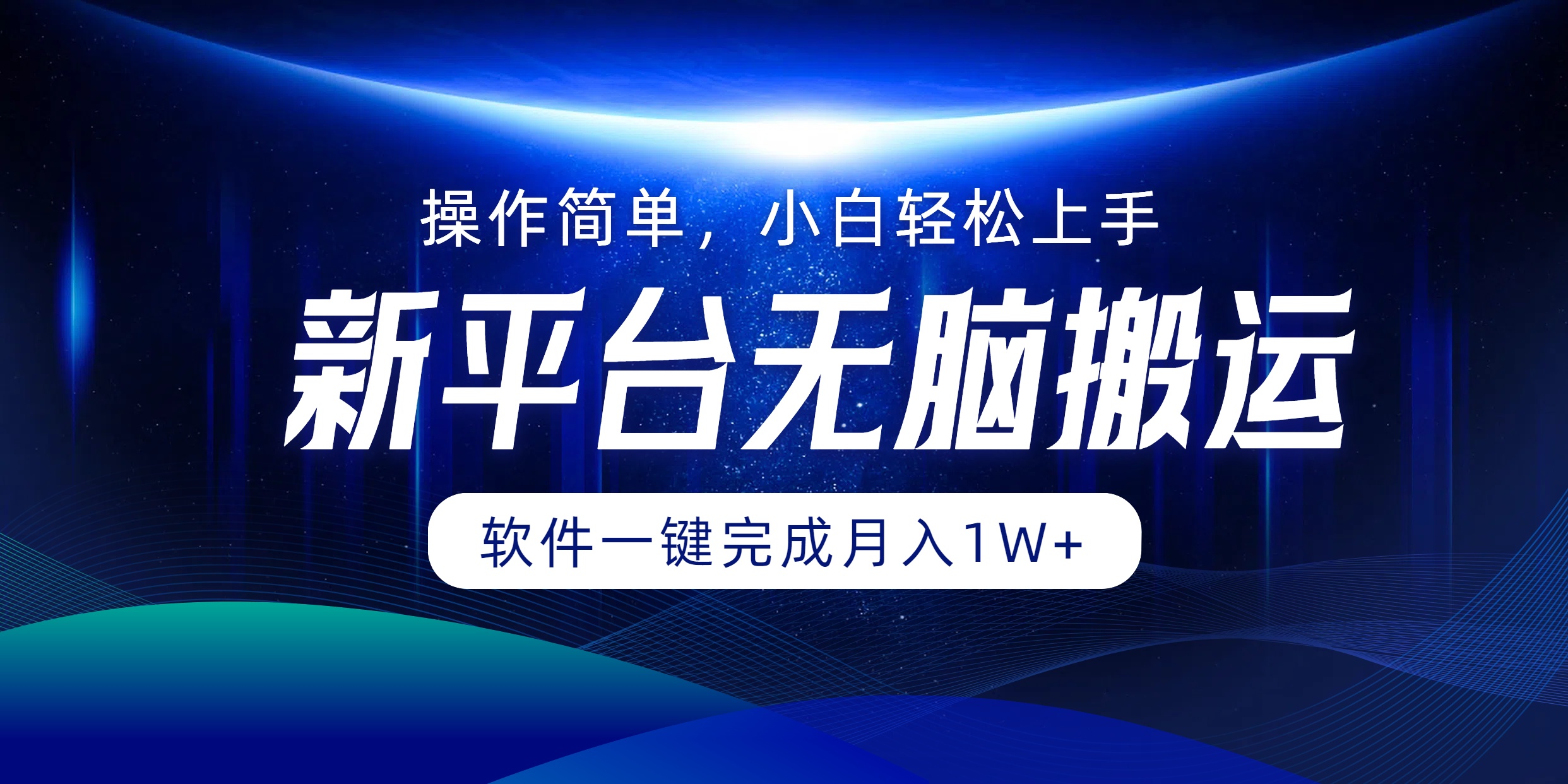 新平台无脑搬运月入1W+软件一键完成，简单无脑小白也能轻松上手 - 维兴科技-维兴科技