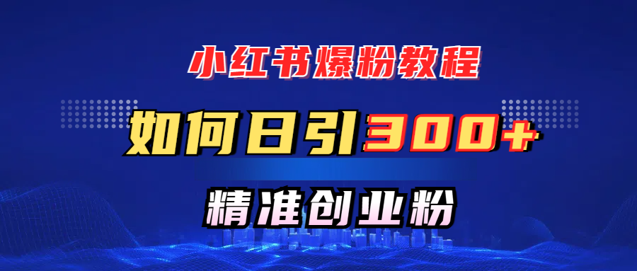 小红书爆粉教程，如何日引300+创业粉，快速实现精准变现！ - 维兴科技-维兴科技