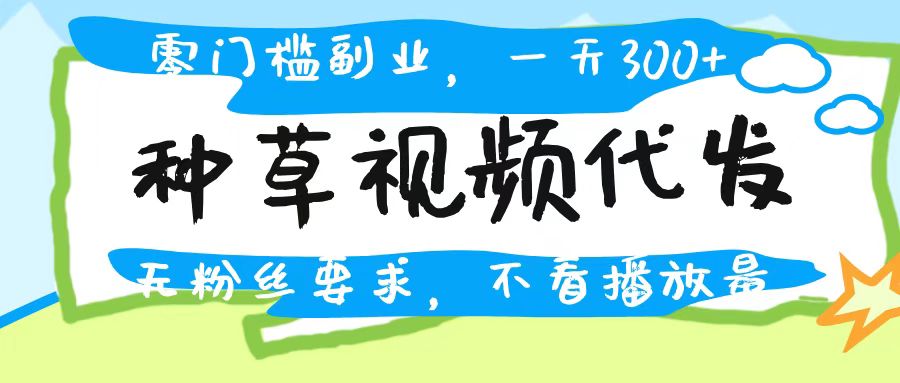 种草视频代发，无门槛日入300+，无粉丝要求，不看播放量 - 维兴科技-维兴科技