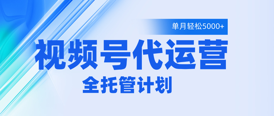 视频号代运营2.0，全程托管招募，单月轻松变现5000+ - 维兴科技-维兴科技