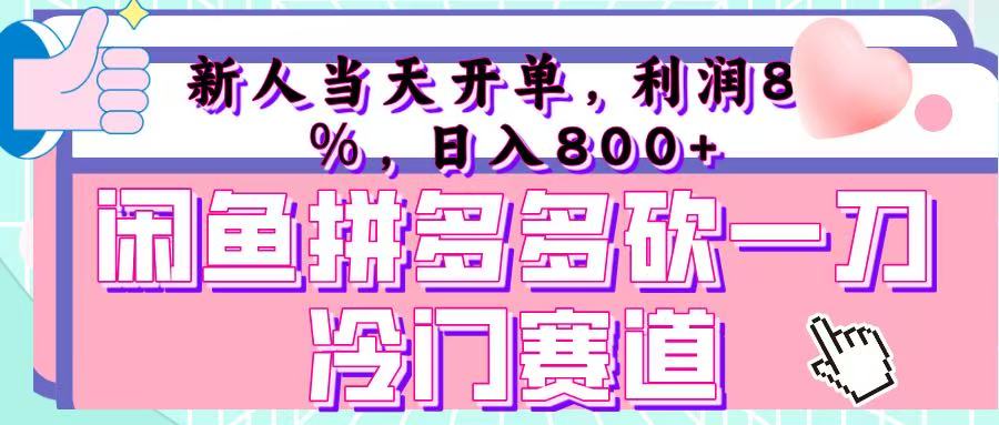 咸鱼拼夕夕砍一刀冷门暴力赛道，新人当天开单，利润百分之八十，日入 800+ - 维兴科技-维兴科技