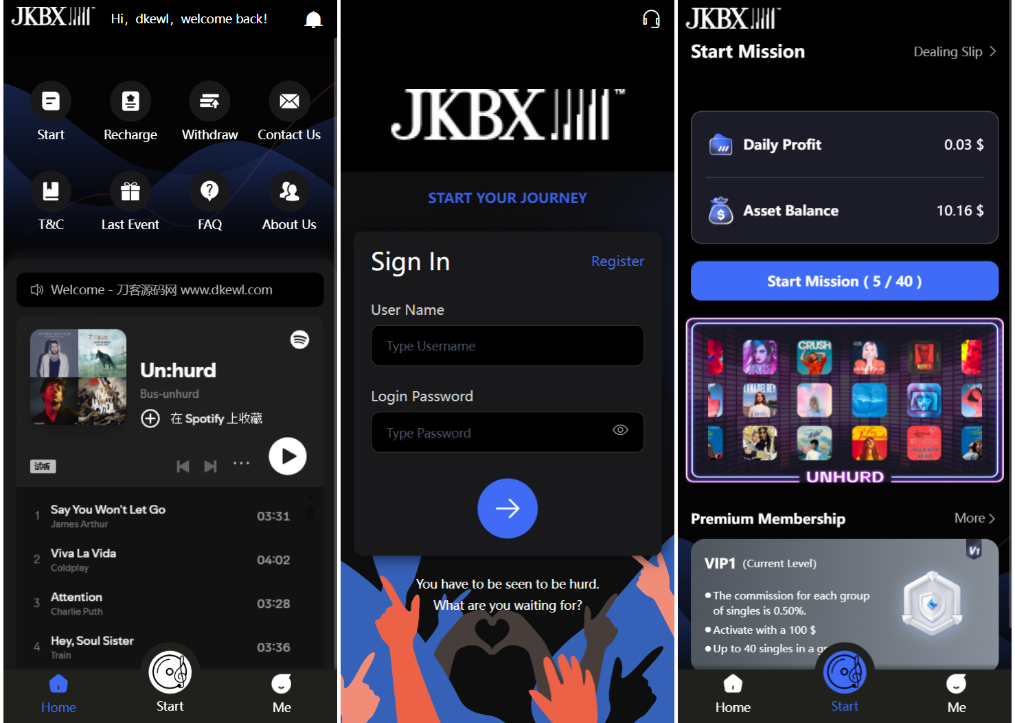 JKBX海外音乐抢单系统源码 Thinkphp框架 附教程-维兴科技